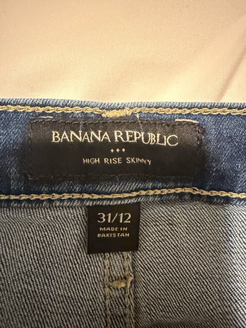 Banana Republic High-Rise Skinny Jeans - Light Blue Denim